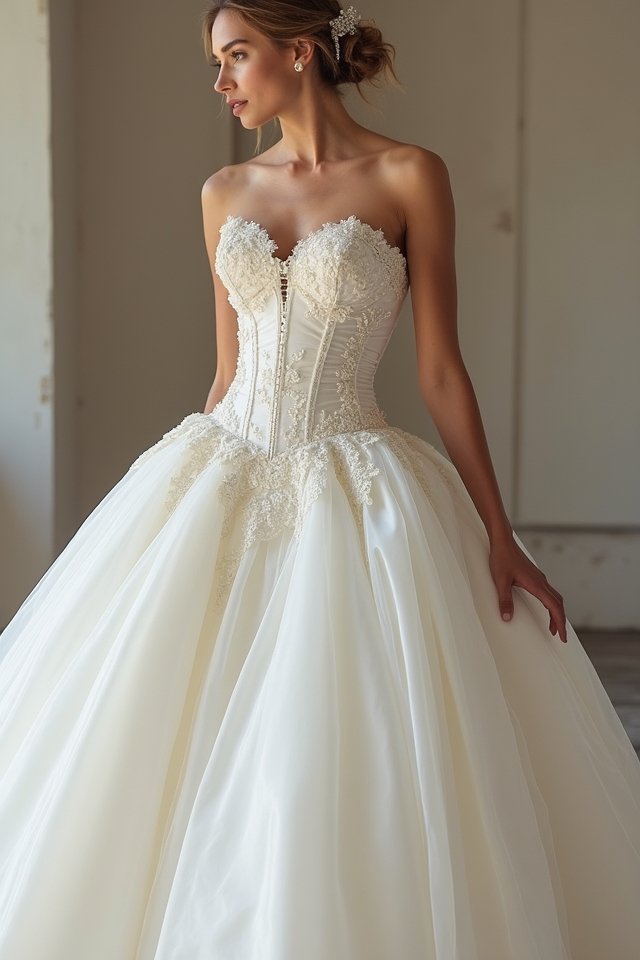 elegant strapless corset design