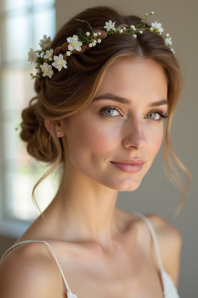 elegant twisted half updo