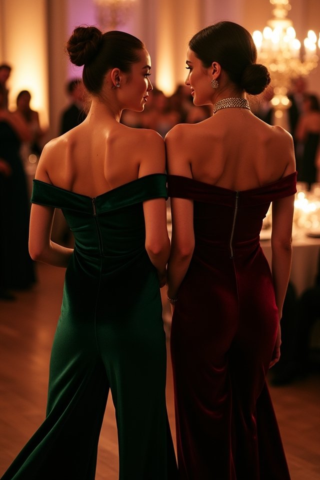 elegant velvet wedding jumpsuit