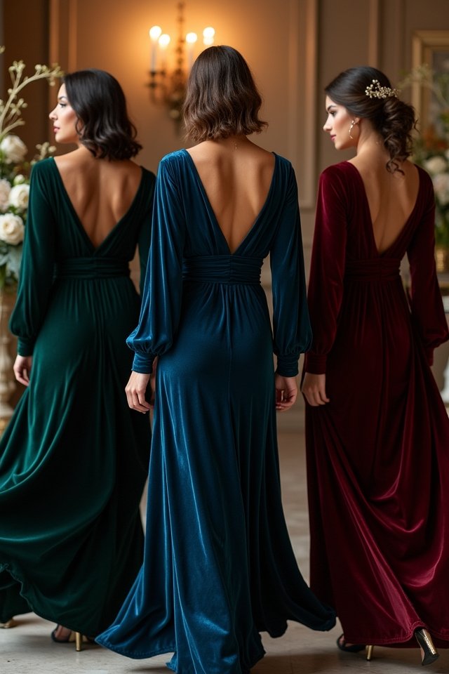 elegant velvet wrap dress