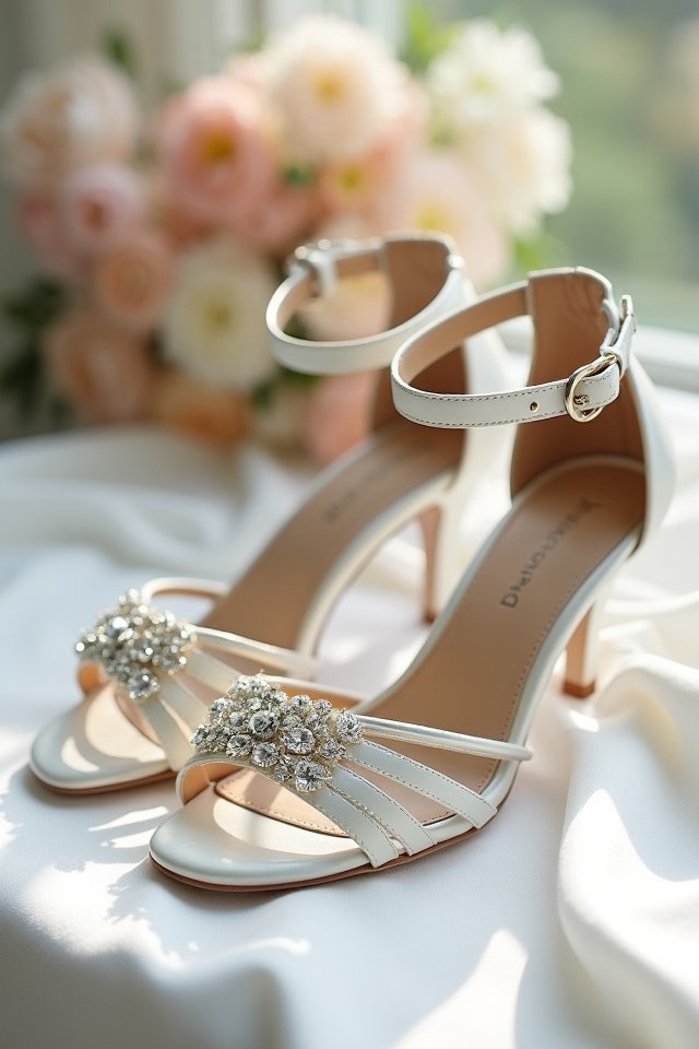 elegant wedding strappy sandals