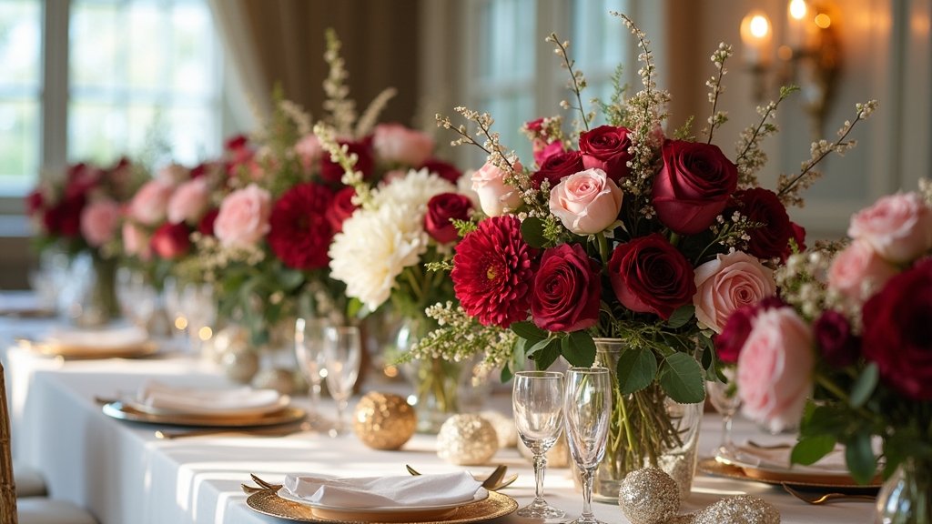 elegant wedding table arrangements