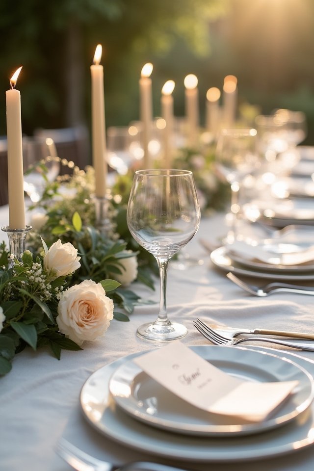 elegant wedding table settings