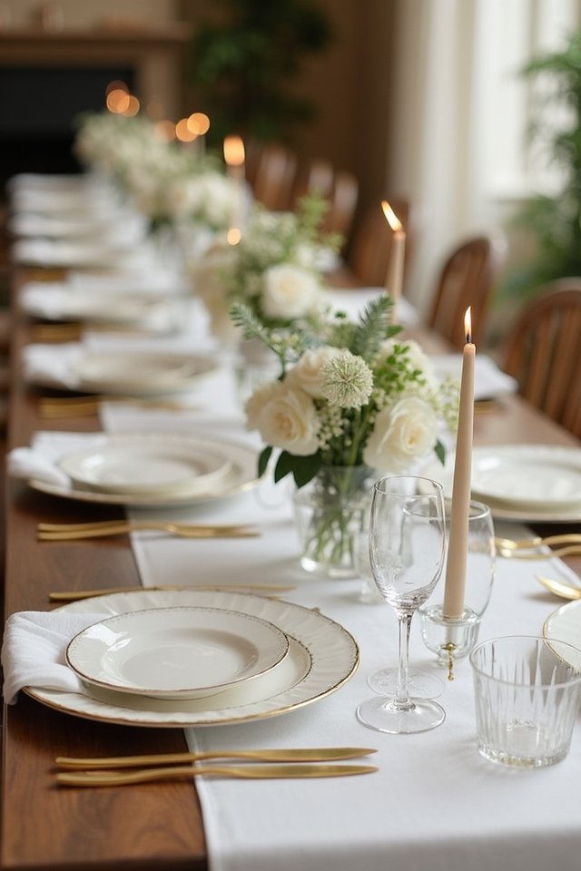 elegant white and gold