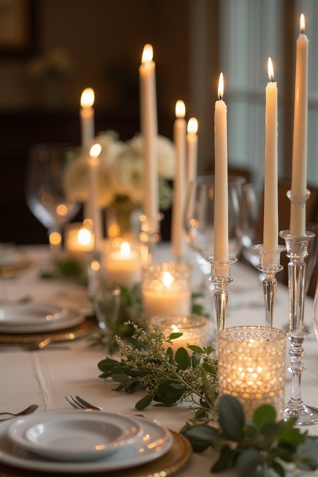 enchanting candlelit wedding ambiance