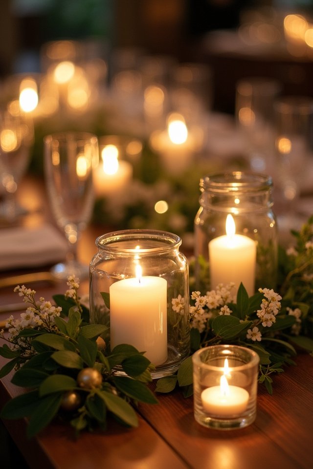 enchanting candlelit wedding decor