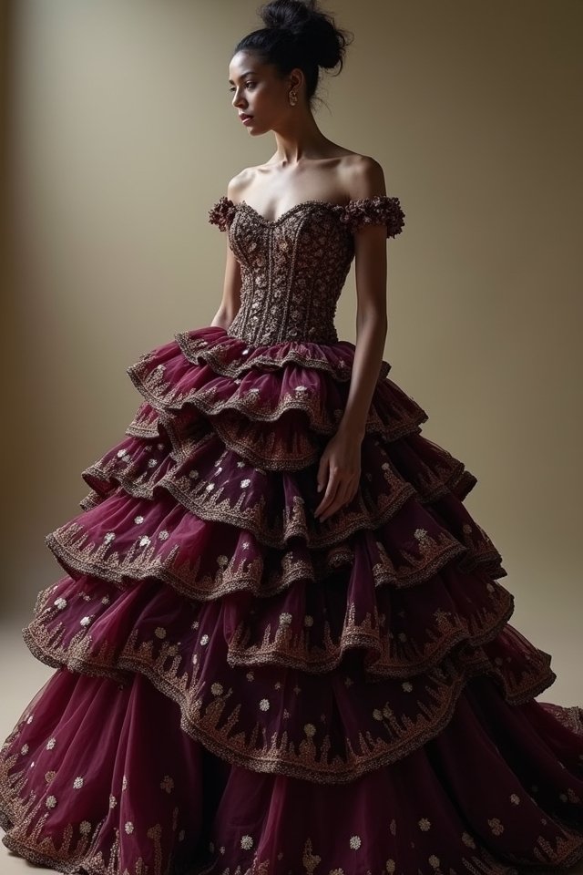 enchanting corseted ball gown