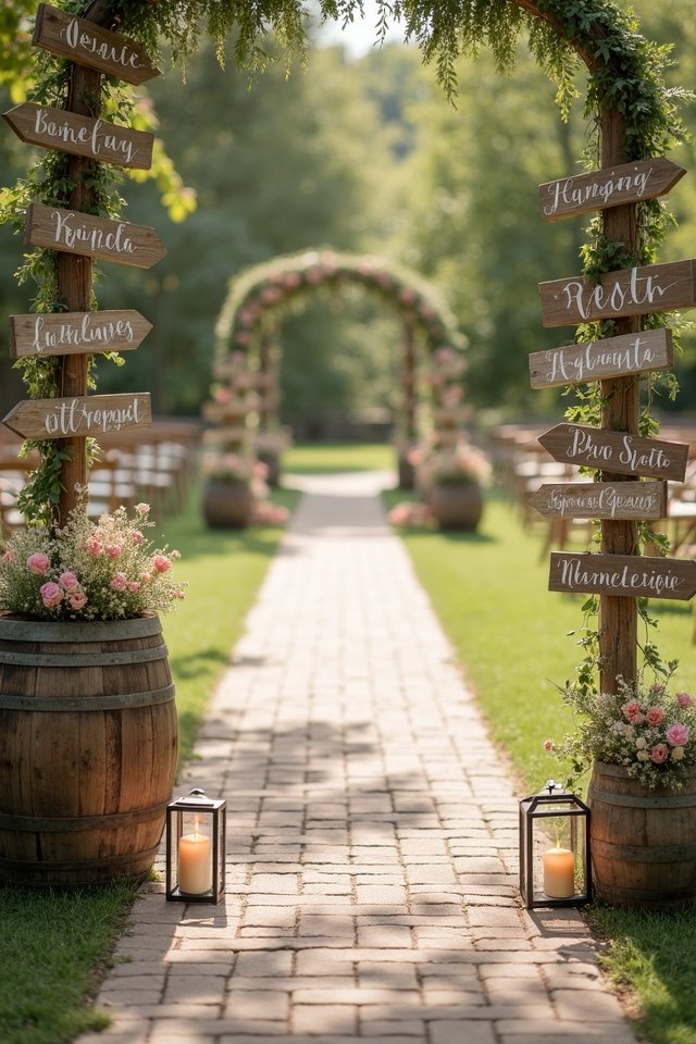 enchanting floral aisle display