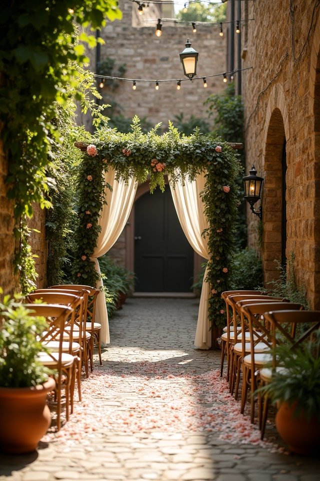 enchanting historic courtyard wedding