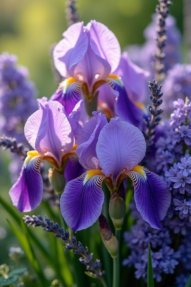 enchanting purple iris bouquet