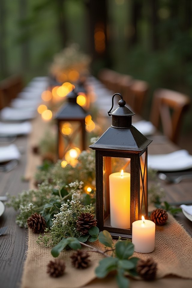 enchanting rustic lantern centerpieces