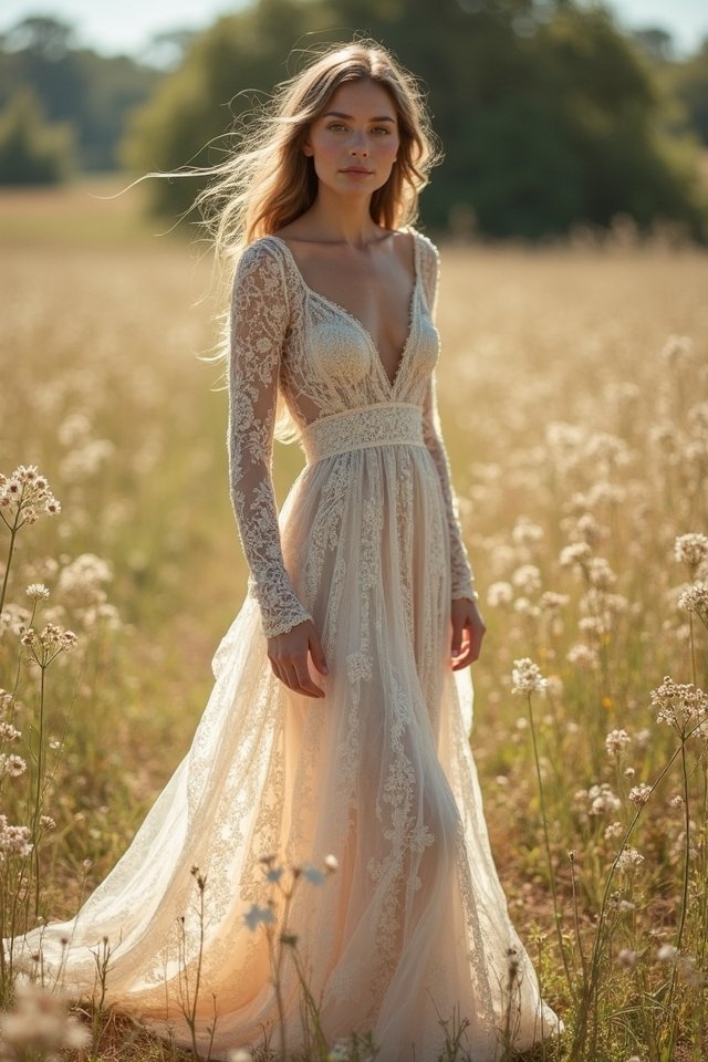 ethereal lace bohemian elegance