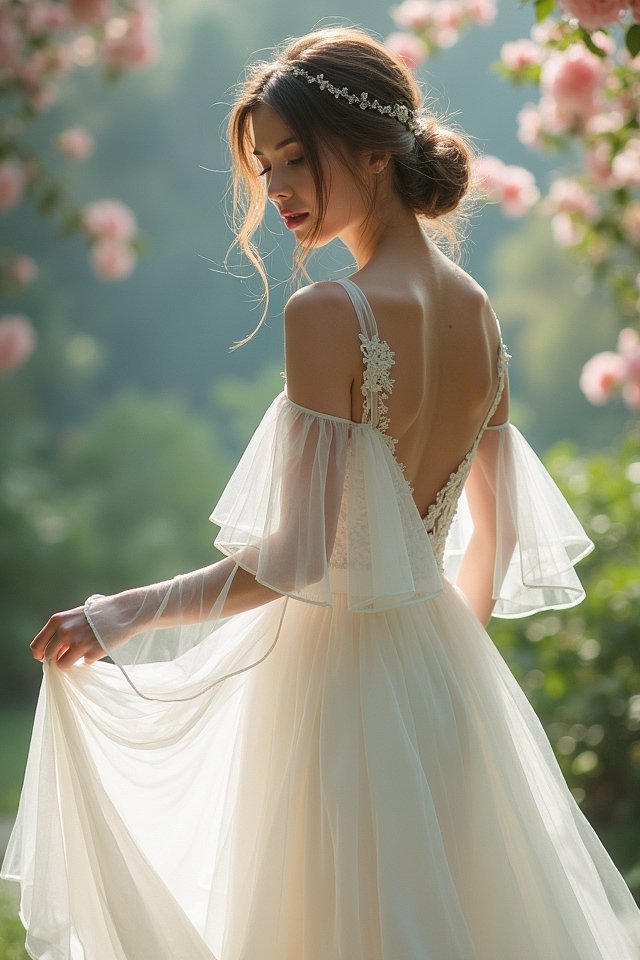 ethereal sheer wedding styles