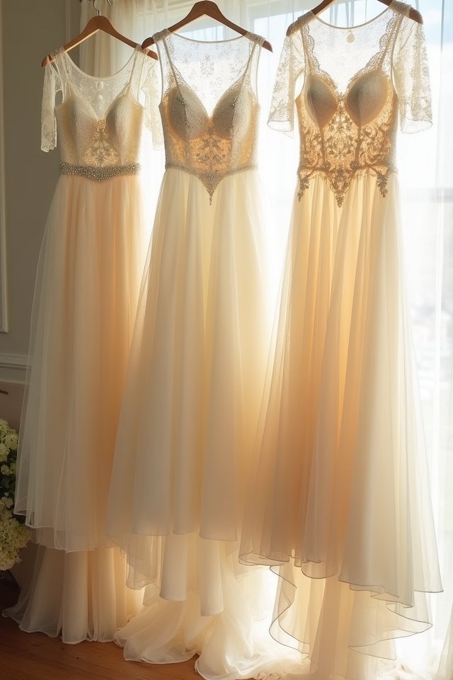 ethereal tulle wedding gown