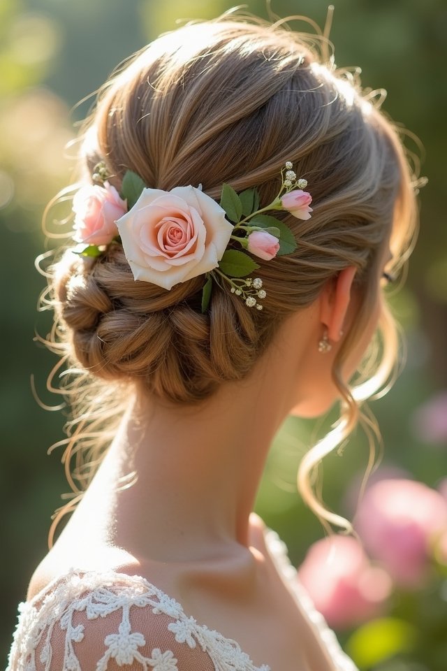 floral elegance with updo