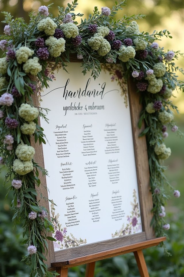 floral inspired unique seating charts