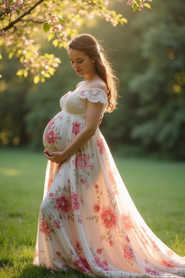 floral print maternity dress