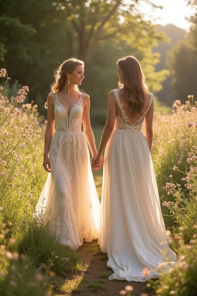 flowy satin a line elegance