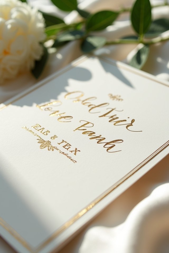 foil accents for invitations