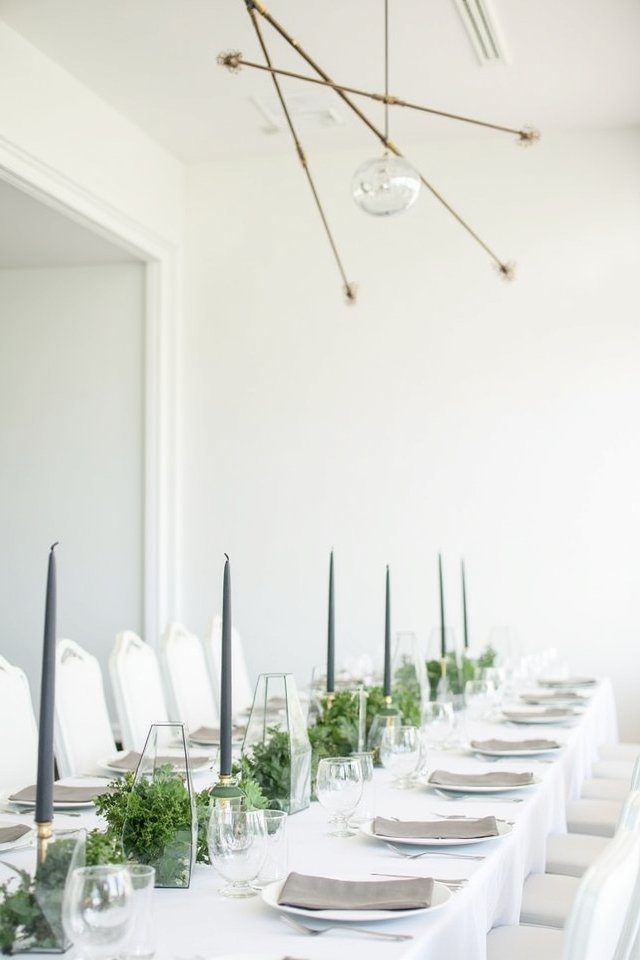 geometric minimalist wedding decor