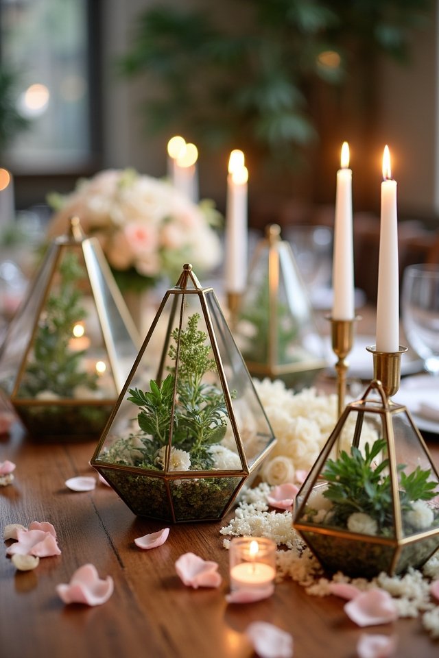 geometric terrariums for weddings