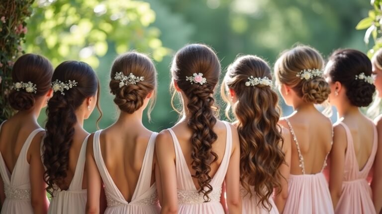glamorous bridesmaid wedding hairstyles
