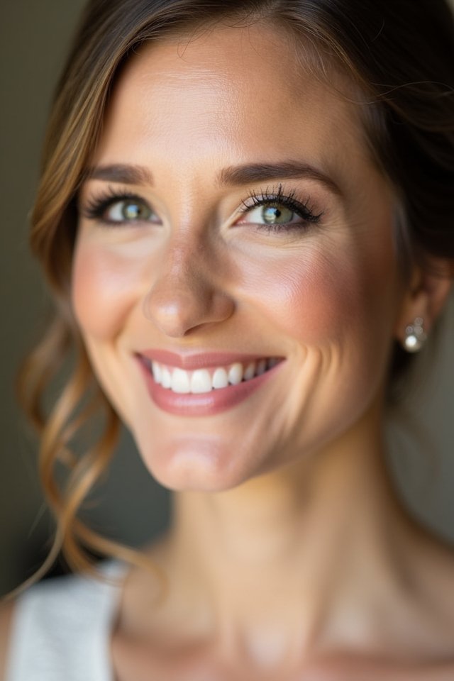 glowing skin with highlighter