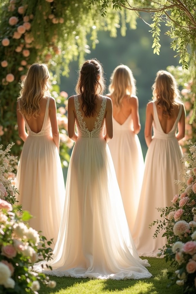 ivory elegance for bridesmaids
