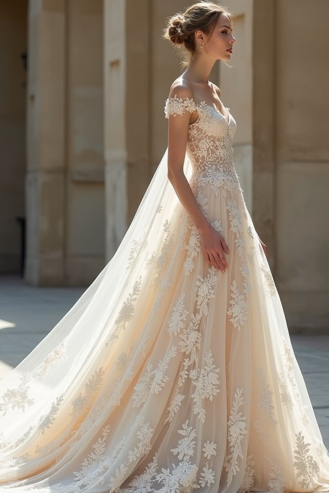 layered lace wedding enchantment