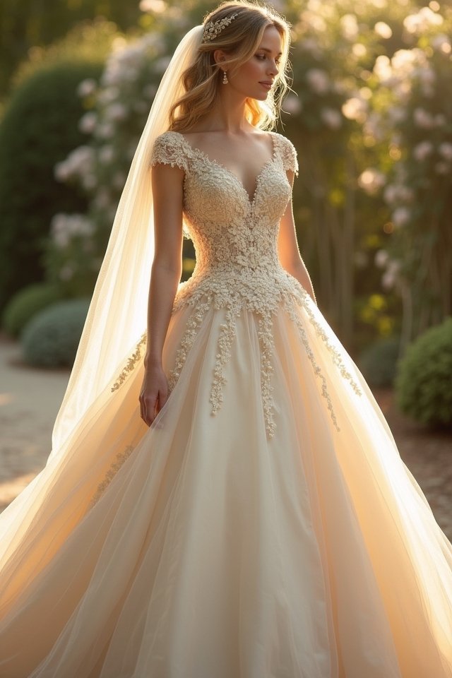 luxurious antique ball gown