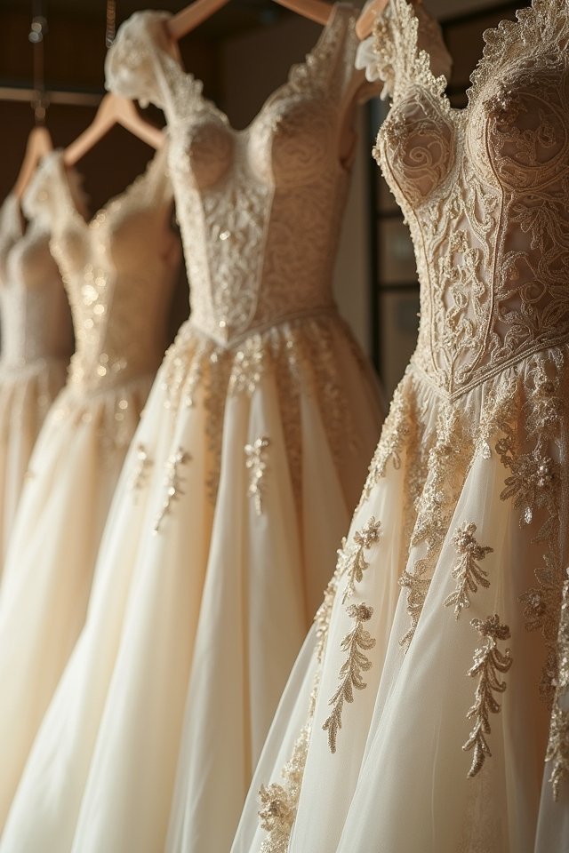 luxurious lace and embroidery