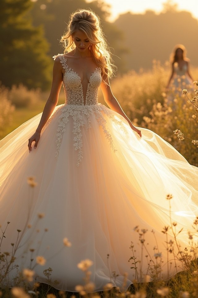 luxurious shimmering ballgown elegance