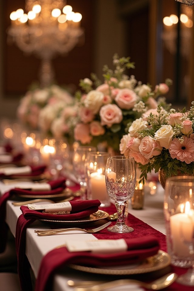 luxurious velvet table elegance