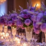 luxury purple flower centerpieces