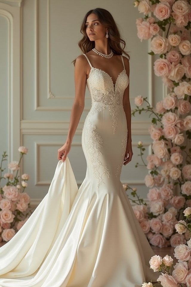 mermaid elegance in taffeta