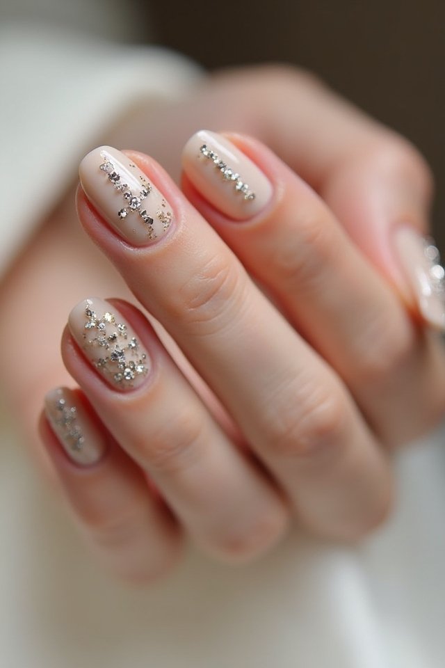 metallic wedding nail ideas