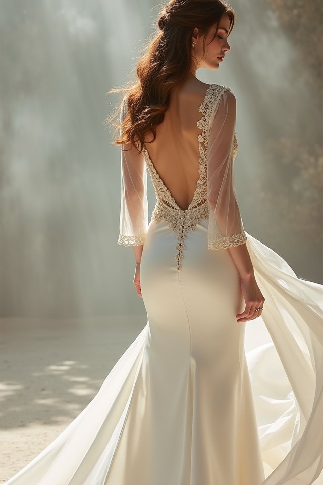 modern satin gown elegance