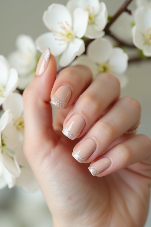nude nails for elegance