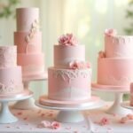 pastel pink wedding cakes