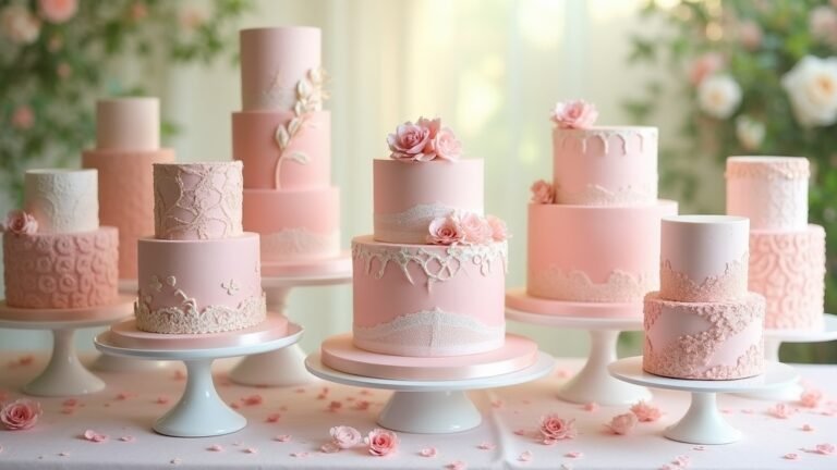 pastel pink wedding cakes