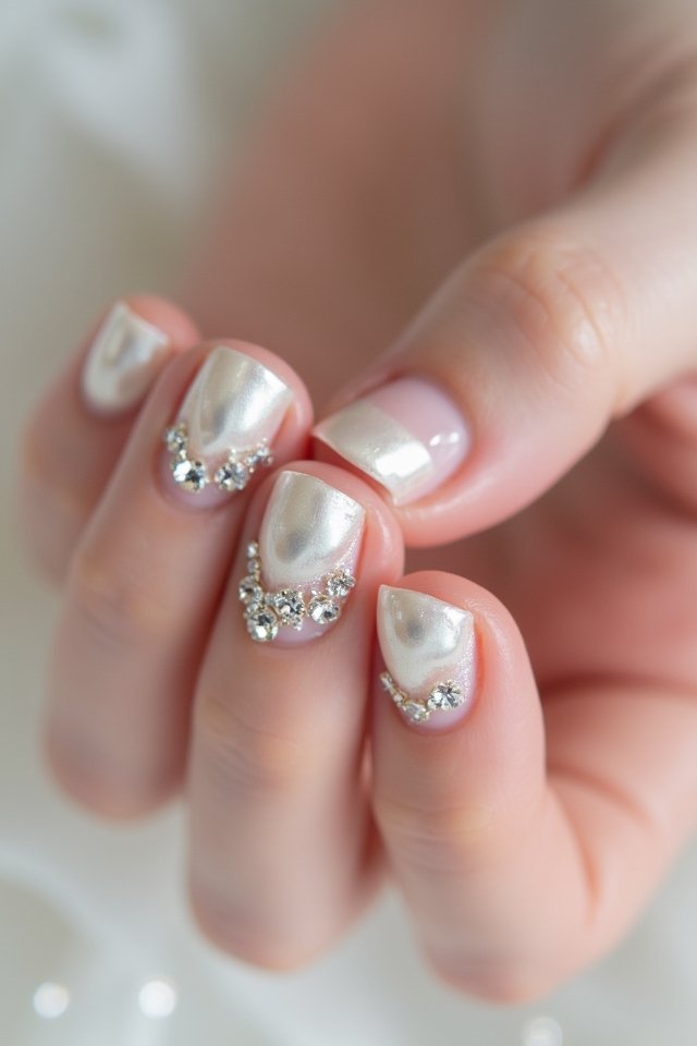 pearls and rhinestones sparkle