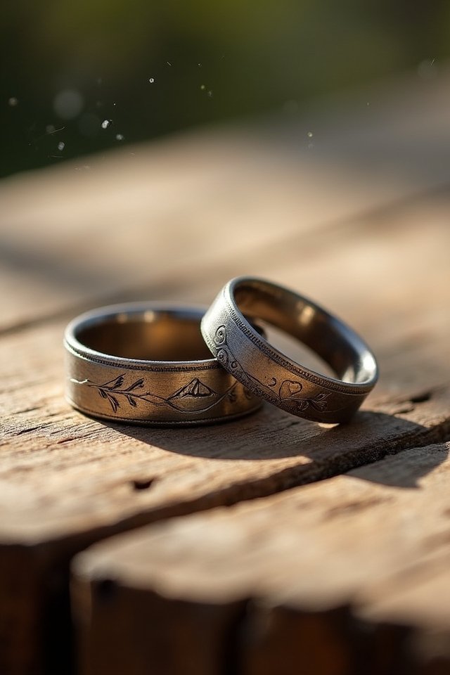 personalized love story rings