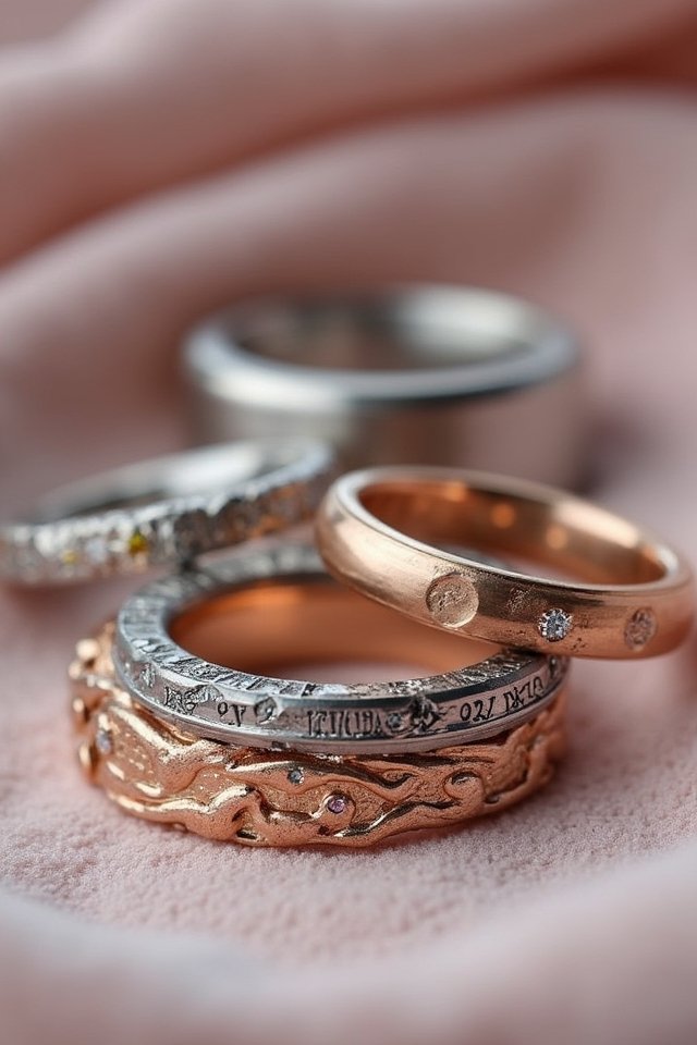 personalized love story rings