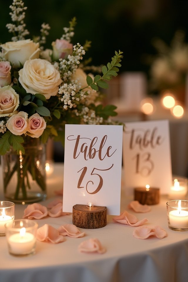 personalized wedding table numbers