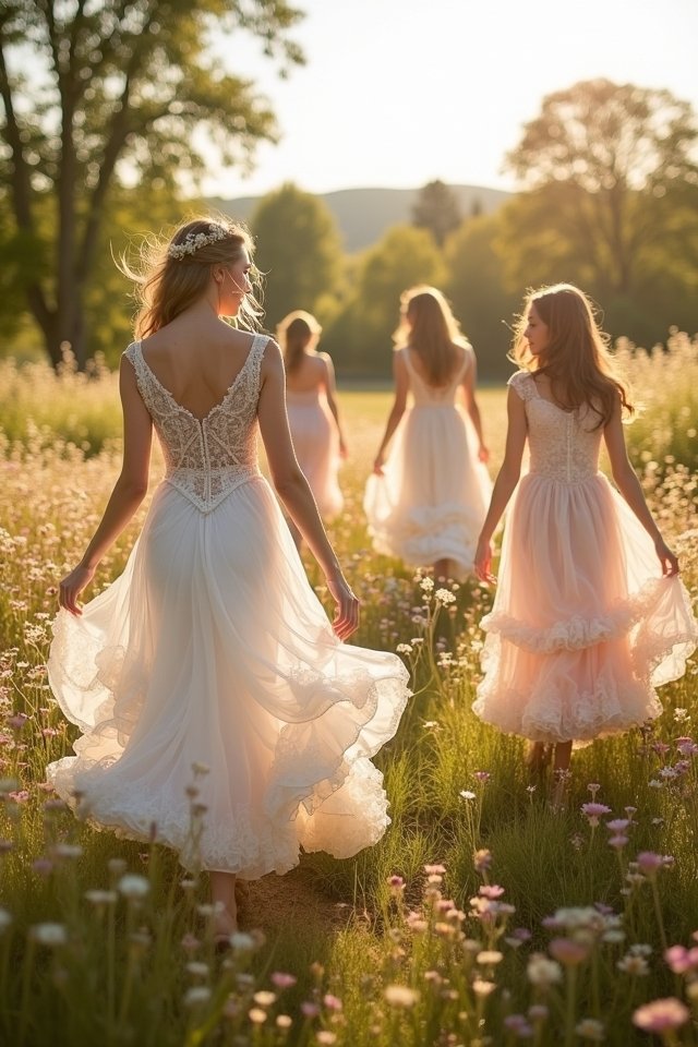 playful ruffled wedding gowns