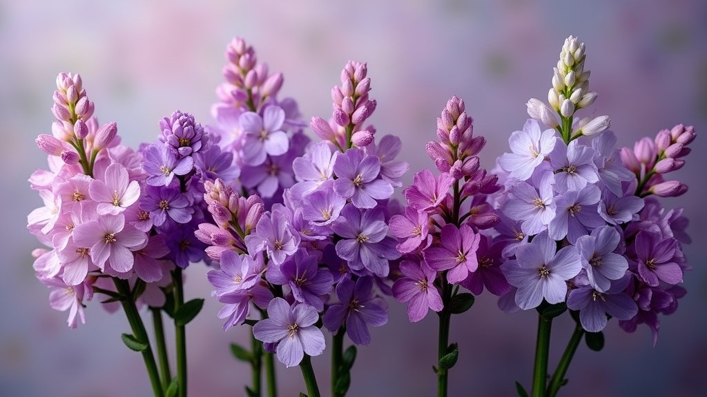 purple and lilac bouquets