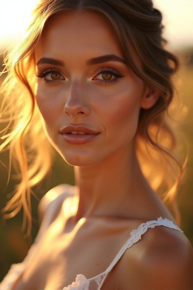 radiant golden goddess look