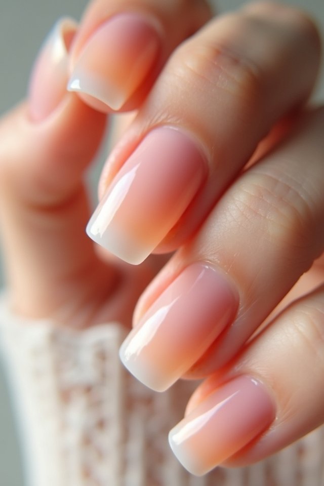 romantic blush peach gradient