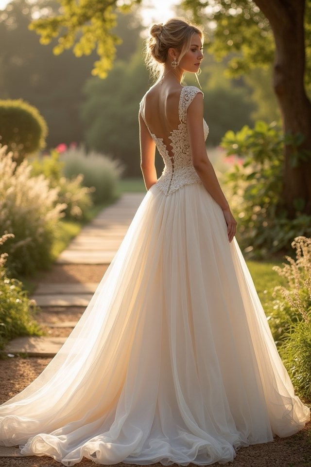 romantic cap sleeve elegance