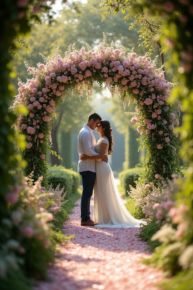 romantic floral wedding backdrop